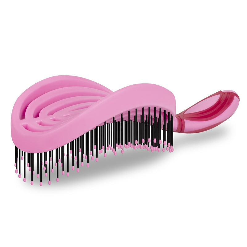 [Australia] - NuWay 4HAIR DoubleC PRO U.S. Patented Double Curved Detangling Brush is Hair Dryer Safe (Red Violet) Red Violet 