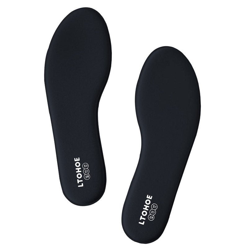 [Australia] - Memory Foam Insoles for Men, Replacement Shoe Inserts for Work Boot, Running Shoes, Hiking Shoes, Sneaker, Cushion Shoe Insoles Shock Absorbing for Foot Pain Relief, Comfort Inner Soles Black US 11 11 US Men Black-6mm 