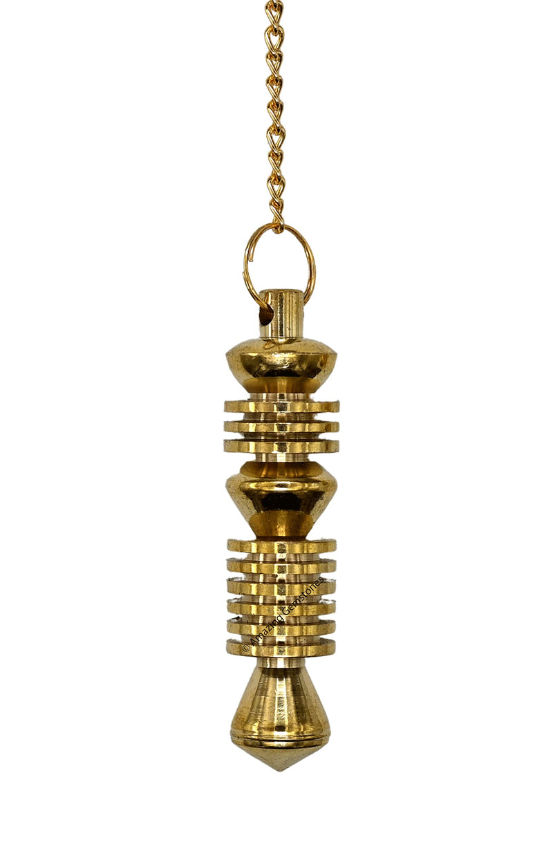 [Australia] - Ibrahim Karim Universal Pendulum Healing Metal Pendulums for Divination, Gold Double ISIS Steel Copper Pendulum High Energy Pendulo de Bronce Pendulos de Mesa MP21 #21. Double Isis - Openable 