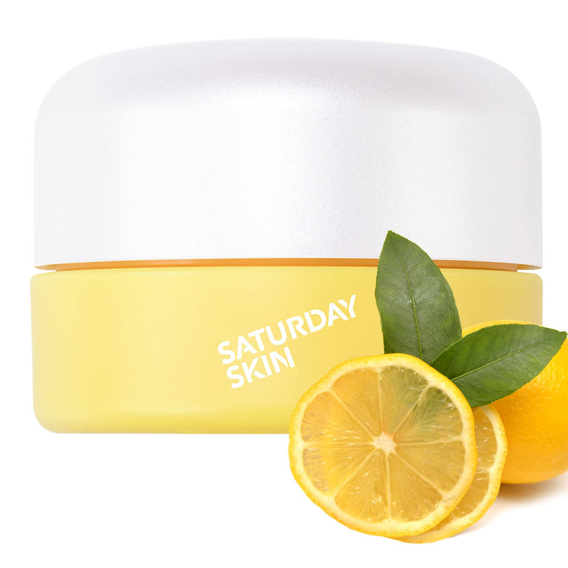 Saturday Skin Yuzu Eye Balm Vitamin C Illuminating Eye Cream | Korean Eye Cream with Niacinamide and Caffeine for Wrinkles, Puffy Eyes, Dark Circles and Hydration, 15ml