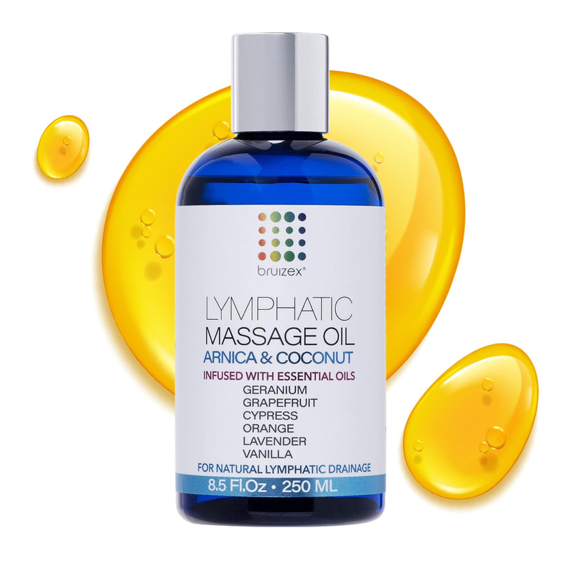 [Australia] - Lymphatic Drainage Massage Oil with Coconut & Arnica Oil for Post Surgery Recovery & Lymphatic Drainage Massager, Liposuction, 360 Lipo, BBL, Tummy Tuck, Fibrosis Treatment, Faja Body Shaper, 8.5 Oz Arnica and Coconut 8.5 Fl Oz (Pack of 1) 