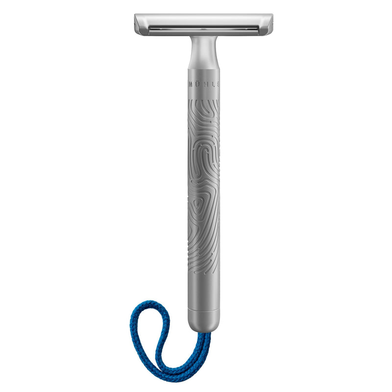 [Australia] - MÜHLE Companion Safety Razor – Women's Double-Edged Body Razor for Shaving, Gentle Use, Suitable for Body, Legs, & Underarms, Longer Handle, Long Lasting Blade Blue 