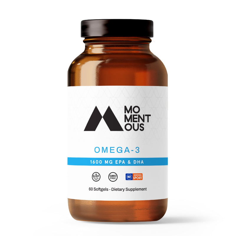 [Australia] - Momentous Omega 3 Fish Oil 1600mg - Daily Fish Oil Omega 3 Supplement for Women and Men with EPA & DHA - Supports Joint Health - NSF Certified for Sport (30 Servings) 