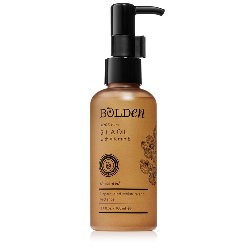 BOLDEN SHEA OIL with Vitamin E | 100% Natural | Unparalleled Moisture & Radiance for Skin & Hair | UNSCENTED | 3.4 fl oz 3.4 Fl Oz (Pack of 1)