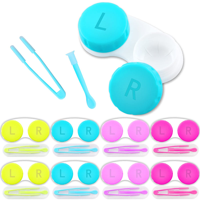 [Australia] - VOCOOL 16 Pcs Portable Contact Lens Tools Set, Inserter/Remover and Tweezer with Soft Tip Mini Eye Contact Case Box for Travel 
