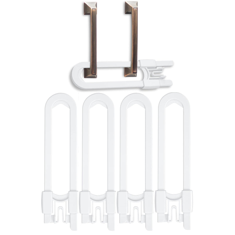 [Australia] - Vmaisi Baby Sliding Cabinet Locks - 4 Pack Adjustable U Shaped Child Safety Locks,Childproof Latches for Kitchen Bathroom Storage Cupboards Doors, Handles and Knobs White (4) 