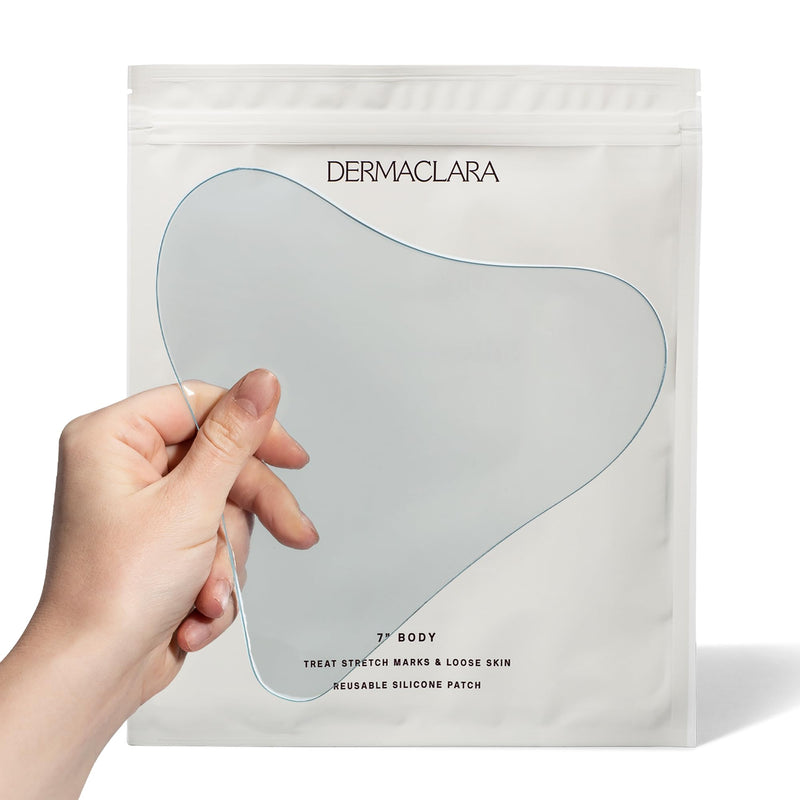 [Australia] - Dermaclara Large Body Patch - Pregnancy Stretch Mark Prevention & Removal, C Section Cover Up Belly Scar Sheet, Maternity Skincare, Mom to Be Silicone Gel Sheet, Reusable up to 30 Times - 1 Patch Body Patch 7" Patch 