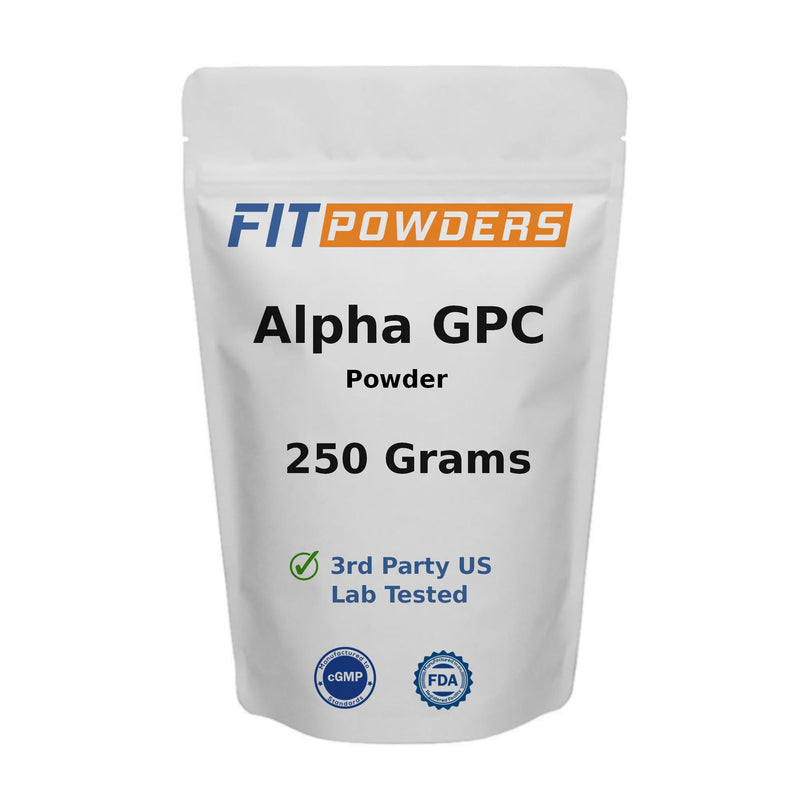 [Australia] - Alpha-GPC Powder 250 Grams, Non-GMO Alpha GPC Supplement Choline Powder, Vegan, Third Party Tested, Pre-Workout, Memory and Focus, with Scoop 250 Gram 