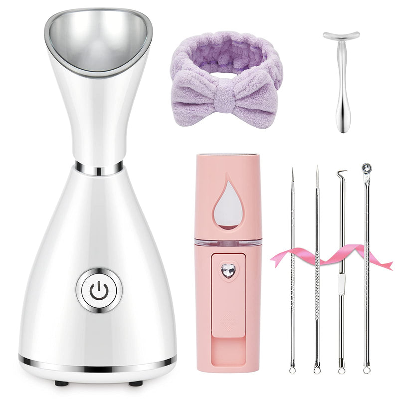 [Australia] - Facial Steamer for Face, Face Steamer for Facial Deep Cleaning, Face Steamer Nano Mister Set for Sinuses, Unclogs Pores, Home SPA, Skin Care 
