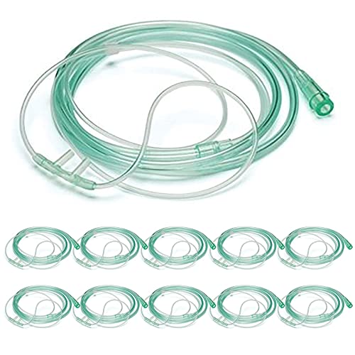 [Australia] - 10 Pack High Flow Soft Oxygen Cannulas and 7’ Delicate Tubing with Standard Connection 