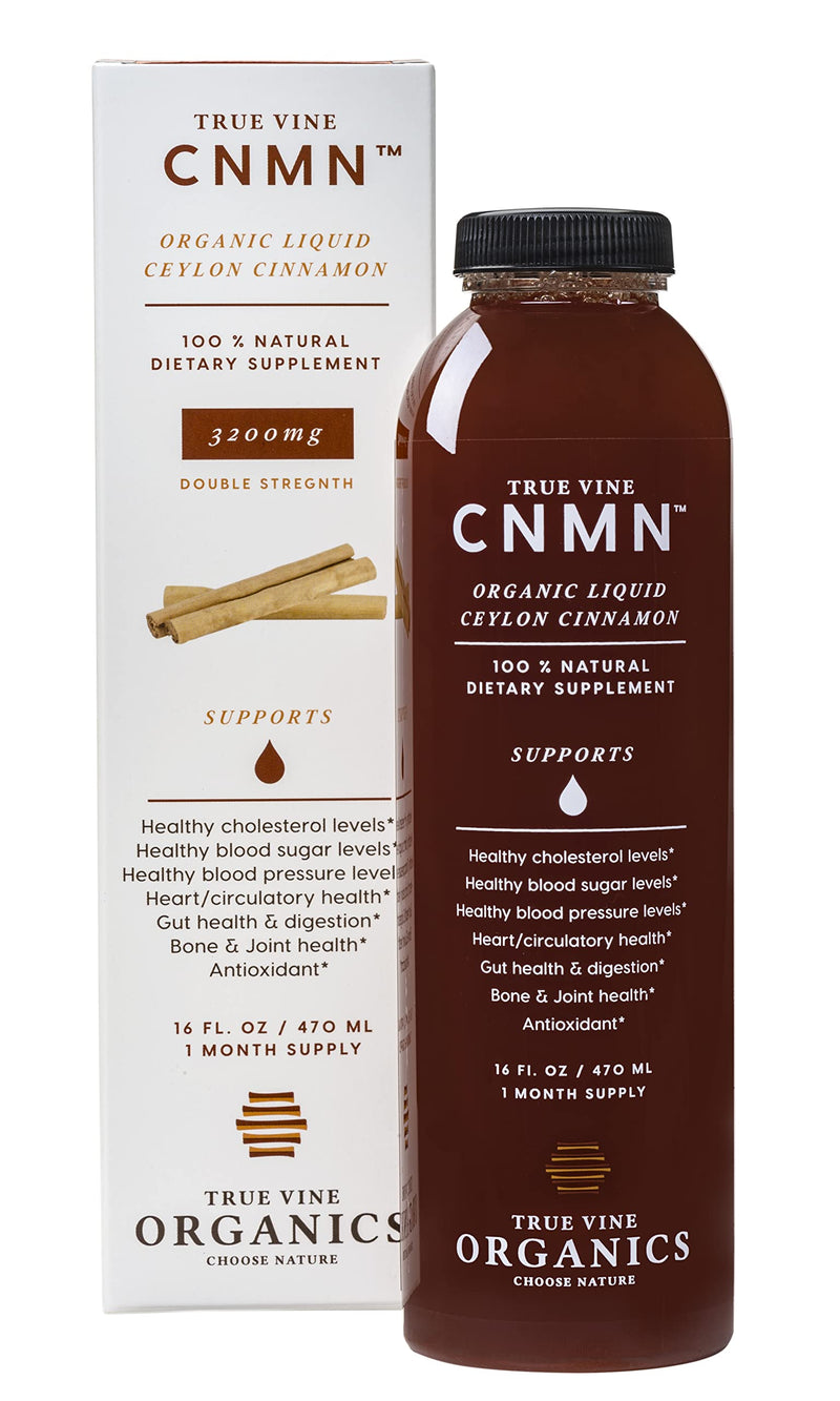 [Australia] - True Vine 3200mg Liquid Ceylon Cinnamon Supplement (Made in USA) for Healthy Heart, Blood Pressure, Sugar, Cholesterol, Gut & Joints — 100% Organic Ceylon Cinnamon to Fight Free Radicals (16 fl oz) 