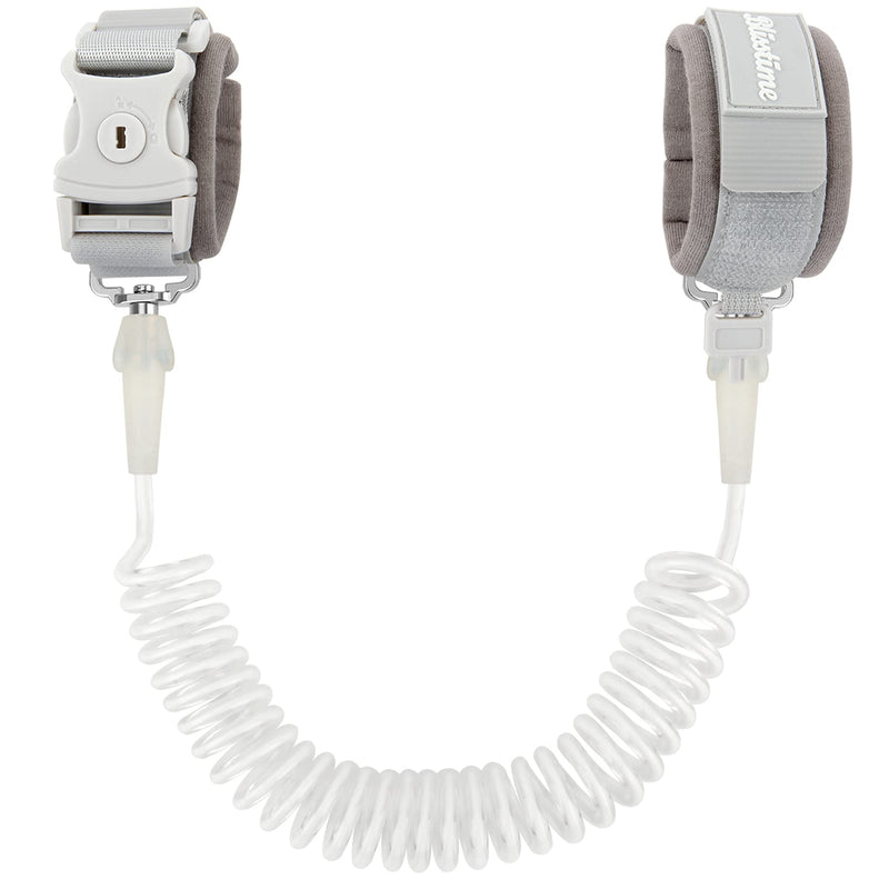 [Australia] - Blisstime Toddler Leash, Kid Leash Anti Lost Wrist Link with Key Lock Upgraded Baby Leash with Safety Wristband Rope for Babies Toddlers Child Kids (6.56ft/2m, Light Gray) 6.56 Foot (Pack of 1) 
