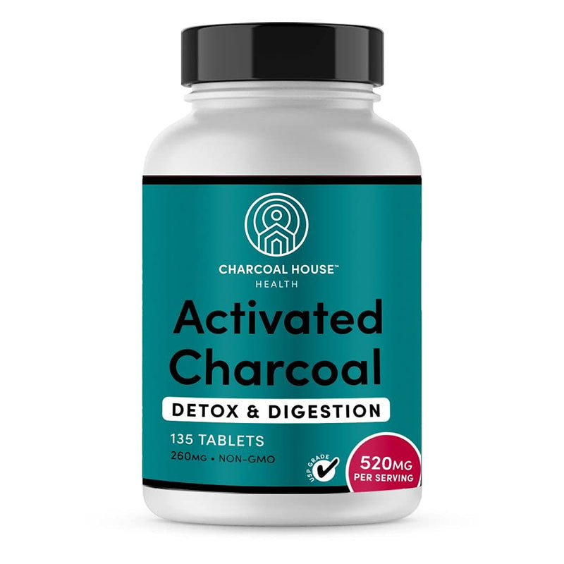 [Australia] - Chewable Activated Charcoal Tablets for Adults | Natural, Vegan, Non-GMO & Gluten Free | for Teeth, Stomach, Gas & Nausea | USP Food Grade | 135 ct. 