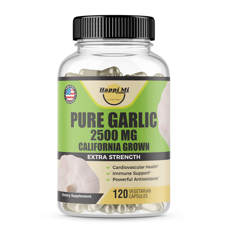 [Australia] - Garlic Capsules 2500mg - Made with Organic Garlic Bulbs, California US Grown - Natural Immune Support Supplement 40 Day Supply 