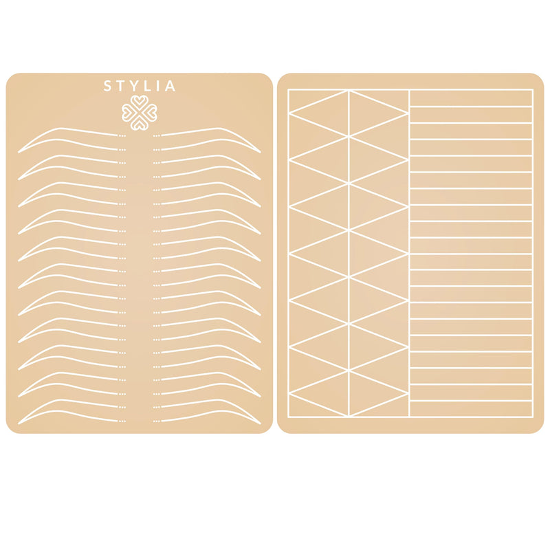 [Australia] - Stylia Microblading Practice Skins: Inkless, Realistic Fake Skin Sheets for Eyebrow Tattoo Training, 6 Count, Ivory 6 Ombre Double Sided 