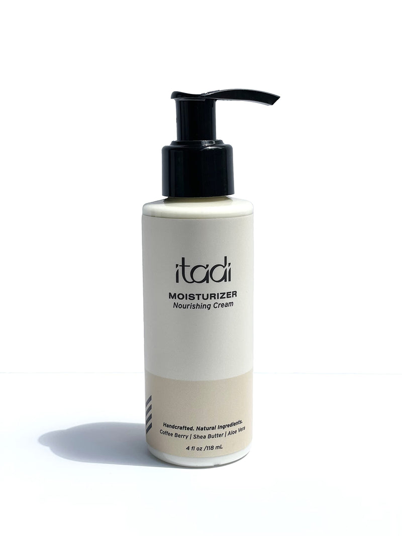 ITADI Organic Natural Daily Face Moisturizer Cream | Coffee Berry, Aloe Vera & Shea Butter Infused Hydration | Soothing for Dry Skin | Lightweight Face Cream With Vitamins + Aloe Vera - 4 fl oz 4 Fl Oz (Pack of 1)
