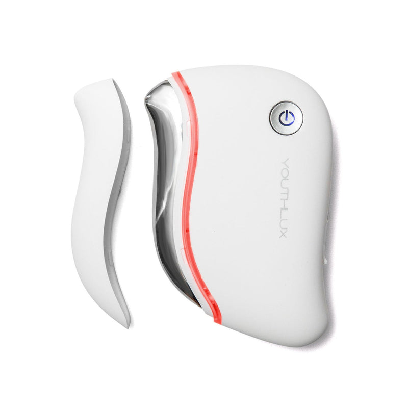 ProSculpt Heated Gua Sha Facial Massager – Electric Guasha Tool for Face Sculpting, Relaxation & Skincare | Soothing Vibration Facial Massage Tool with Contoured Design (White) White