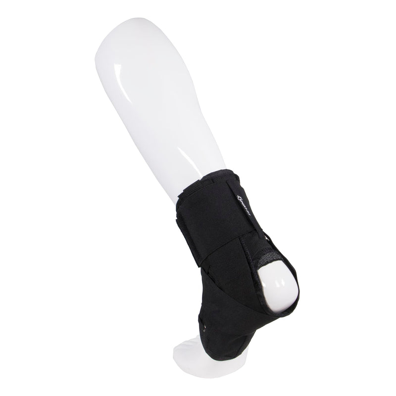 OTC Ankle Stabilizer Brace with Criss-Cross Lace-Up Adjustable Support, Black, X-Large