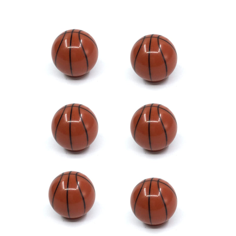 [Australia] - Set of 6 Basketball Cabinet Drawer Door Knobs Handles Child Dresser Drawer Pulls Desk Handles Sports Nursery Home Bedroom Decor 