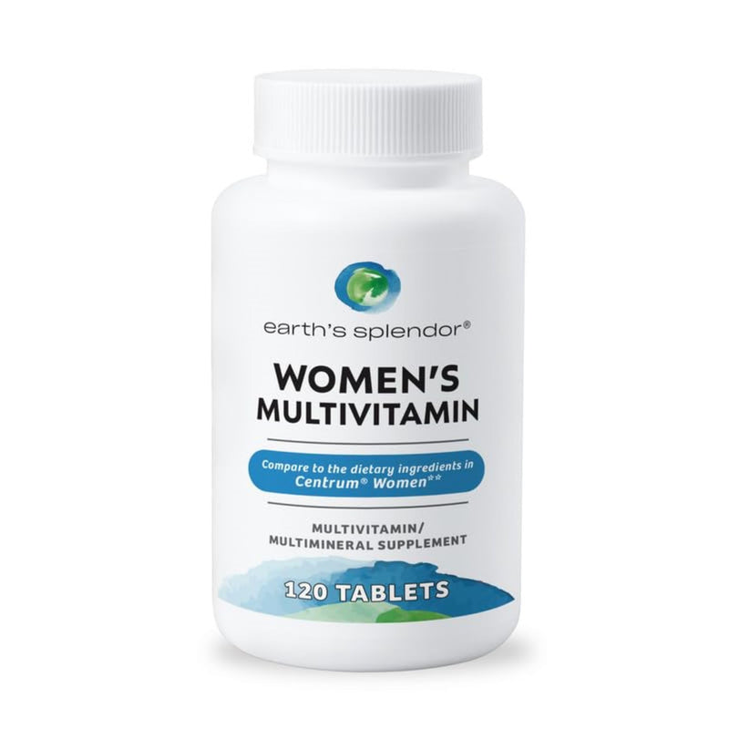 Earth's Splendor Womens Multivitamin Immune Metabolism Biotin Minerals | Overall Wellness Multimineral Metabolism Immune Vitamins A C D E K B6 B12 Biotin 120 Tablets Women's Multivitamin
