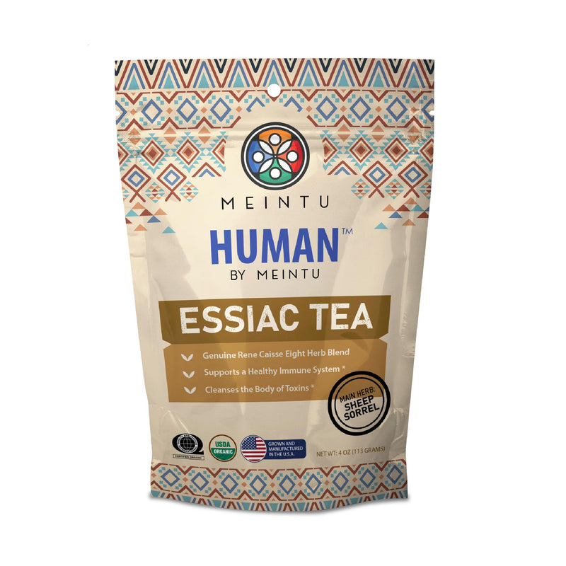 [Australia] - HUMAN™ by MEINTU Genuine Essiac Tea Organic 8 Herb Powder Formula Sheep Sorrel with 20% Root - 4 oz Stand-Up Airtight Zipper Pouch 
