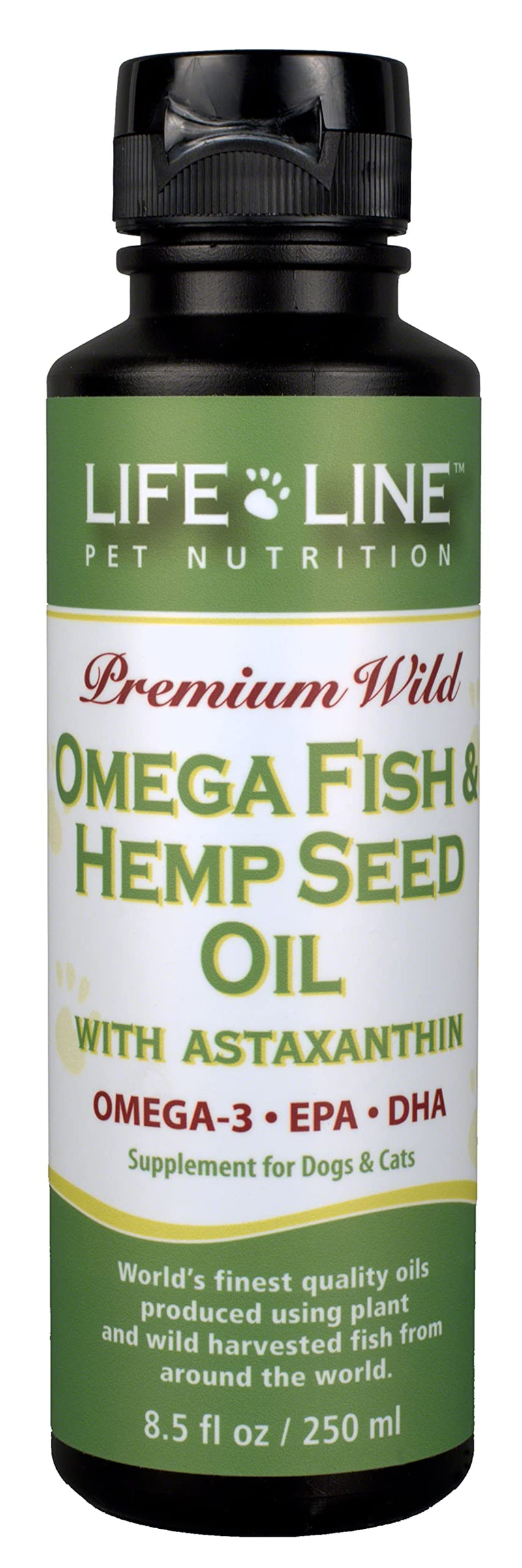 Omega Fish + Hemp Seed Oil 8.5 oz 8.5 FL oz orange - PawsPlanet Australia