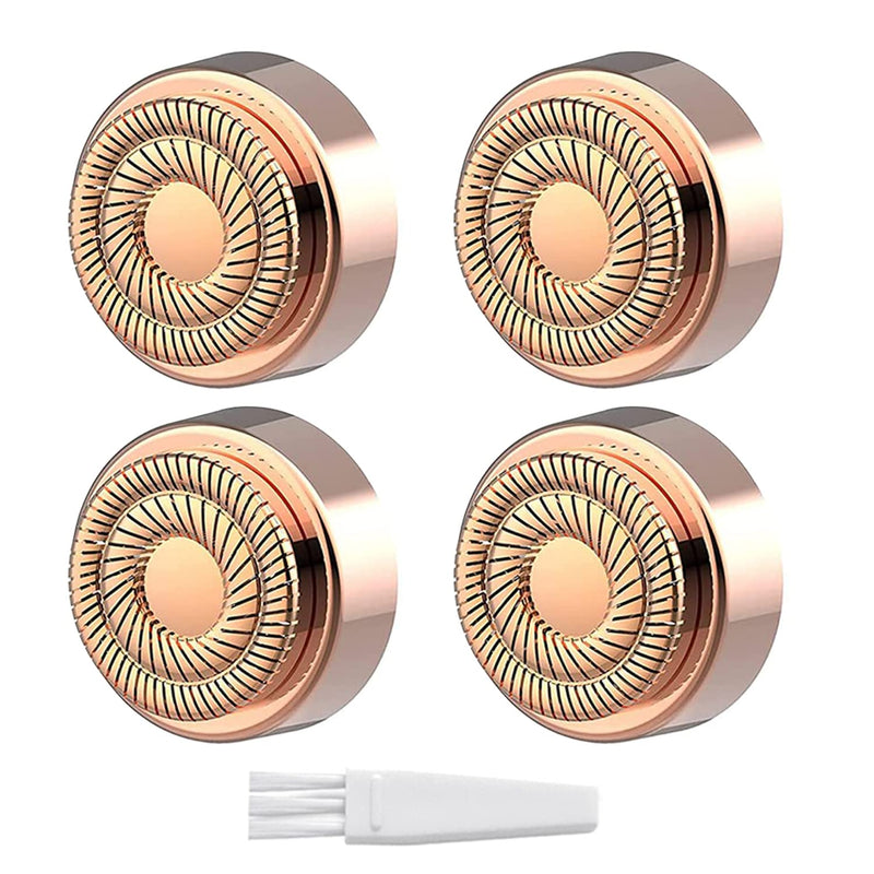 Women's Facial Hair Remover Replacment Heads Generation 2 Double Halo Perfect for Finishing Touch Flawless Gen 2 Facial Hair Removal,18K Gold-Plated 4-pc Pack 4-pc for flawless Gen 2