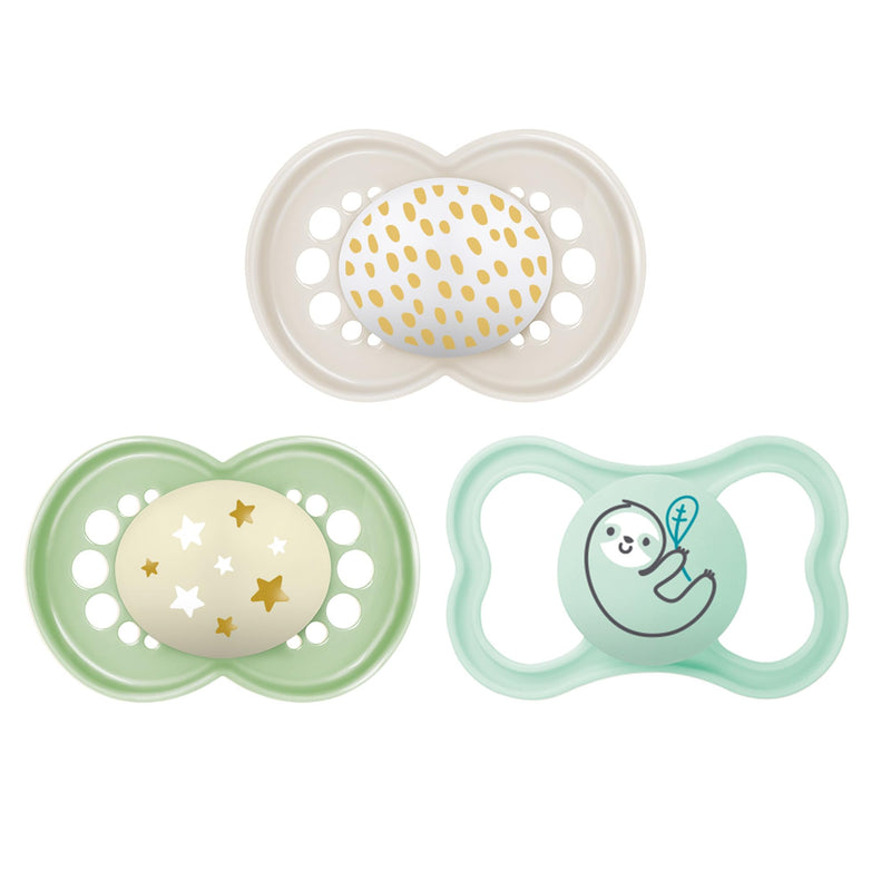 [Australia] - MAM Variety Pack Baby Pacifier, includes 3 Types of Pacifiers, Nipple Shape Helps Promote Healthy Oral Development, 6-16 Months, Unisex, 3 Count (Pack of 1) Deep Blue / Artic Blue / Sapphire 3 Count (Pack of 1) 