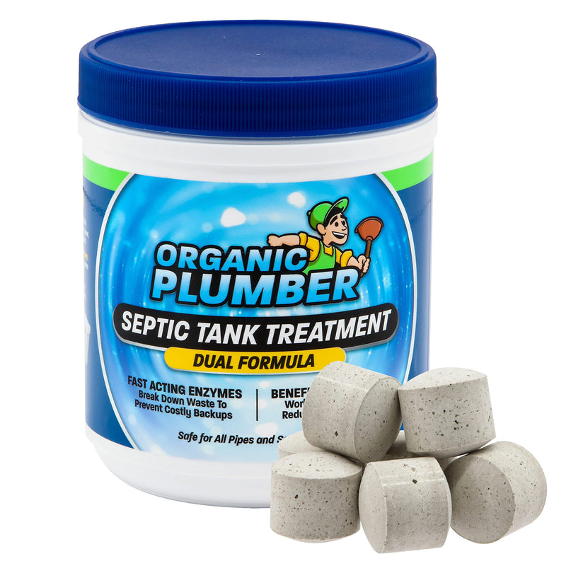[Australia] - Septic Tank Cleaner Treatment, Bacteria x Natural Enzyme Flushable Bio Tabs, Rid Sewage Waste & Clean Field System, 1 Year of Tablets 