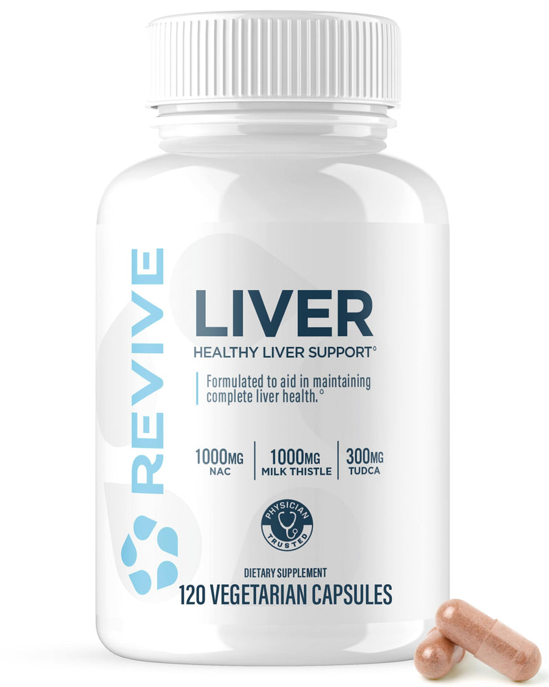 [Australia] - Revive MD Natural Liver Cleanse, Detox, & Repair Pills, Liver Health Support Formula - Milk Thistle Liver Defense Supplement - Inflammation Reducer & Promotes Healthy Liver Function - 120 Capsules 