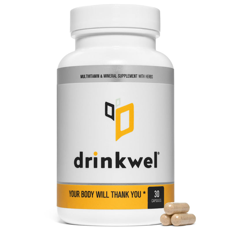 drinkwel Better Mornings - Premium Multivitamin Supplement - Liver Cleanse, Immune Support- Milk Thistle, Vitamin C, Zinc, Magnesium - 30 Count 30 Count (Pack of 1)