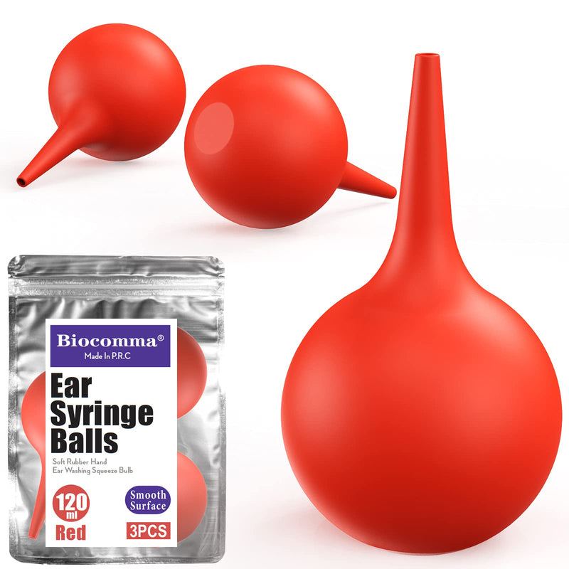 [Australia] - 3pcs Ear Syringe ,Hand Bulb Syringe Ear Washing Squeeze Bulb for Kids Adults Laboratory Tool(120ml/4oz) 120ml 