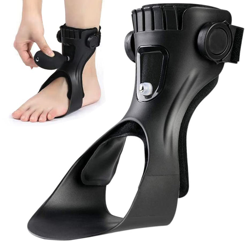 AFO Drop Foot Brace, Upgraded Medical Foot Up Ankle Foot Orthosis Support with Inflatable Airbag for Hemiplegia Stroke Shoes Walking Foot Stabilizer (Left, L) Left