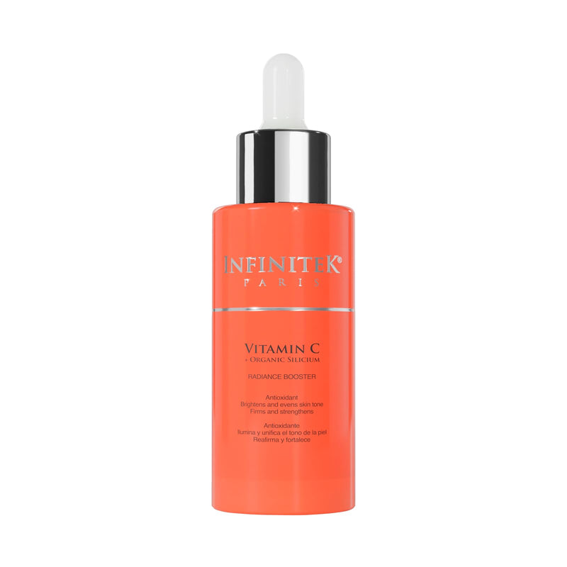 Infinitek Paris Vitamin C Facial Serum | With Organic Silicon & Ferulic Acid | Brightening Face Skincare Essential for a Smoother, Luminous Complexion | 1 fl oz / 30 ml Vitamin C Face Serum