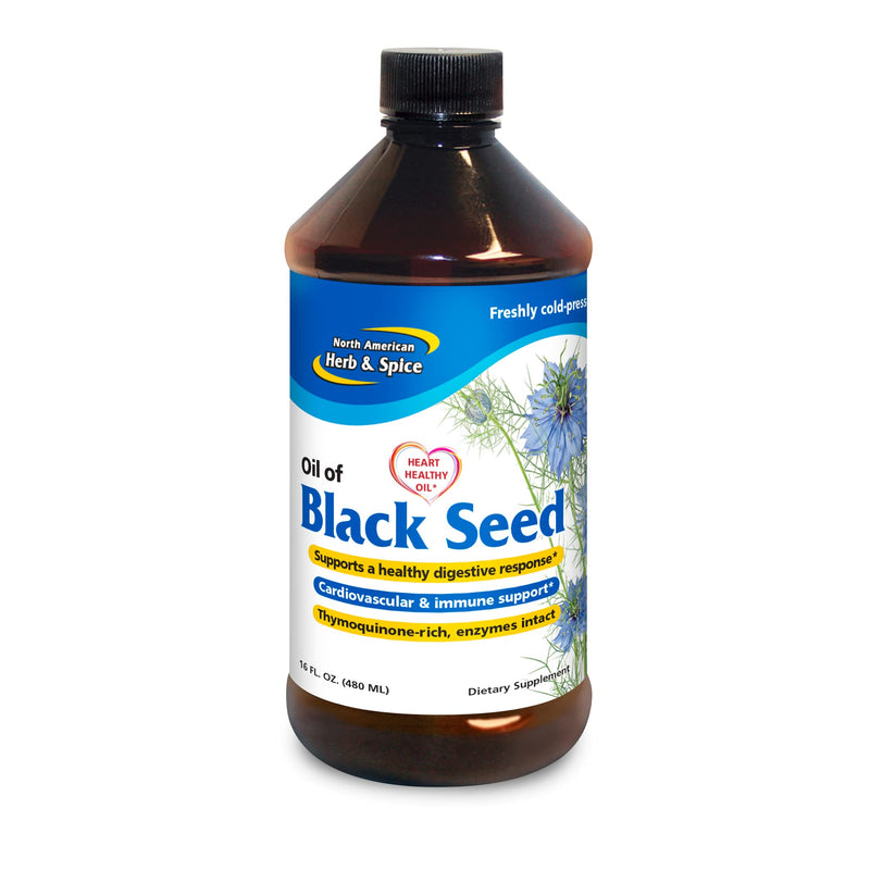 [Australia] - NORTH AMERICAN HERB & SPICE Black Seed Oil - 16 fl. oz. - Cardiovascular, Digestive & Immune Support - Non-GMO - 96 Servings 16 Fl Oz (Pack of 1) 