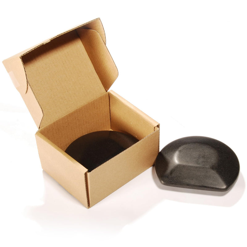 [Australia] - Master Massage 2-Piece Large Three Quarter Round Circle Circular Contour Hot Stones Set - Trigger Point and Acupressure Tools-Black Basalt Lava Rock Massage Tool Stones for Stone Massage - Large Size Three Quarter Round Basalt Black 