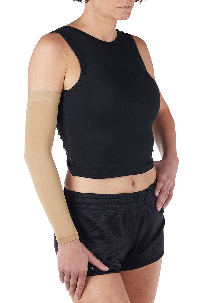 [Australia] - Mojo Compression Socks - Medical Opaque Lymphedema Compression Arm Sleeve - Wrist & Elbow - 20-30mmHg - Unisex - Beige, XXXXX-Large 