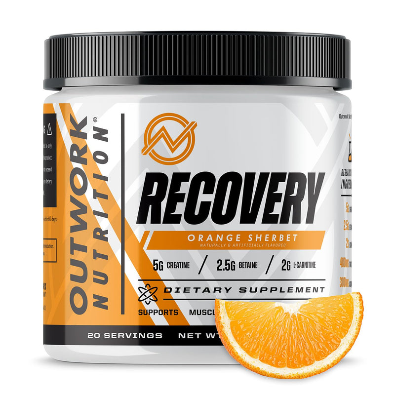 [Australia] - Outwork Nutrition Recovery Supplement, Post Workout Recovery Powder & Muscle Builder for Men and Women, Recharge Muscles After Gym, Backed by Science, Orange Sherbet, 230 Gr 