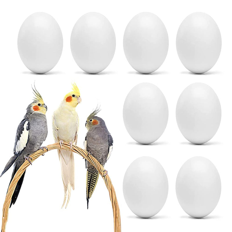 8Pcs Fake Bird Eggs, Stop Egg Laying fit Cockatiels, Green Cheeks, Lovebird, Ringneck Dove, Lorikeet, Bourke Parakeet, Quaker Parrots - PawsPlanet Australia