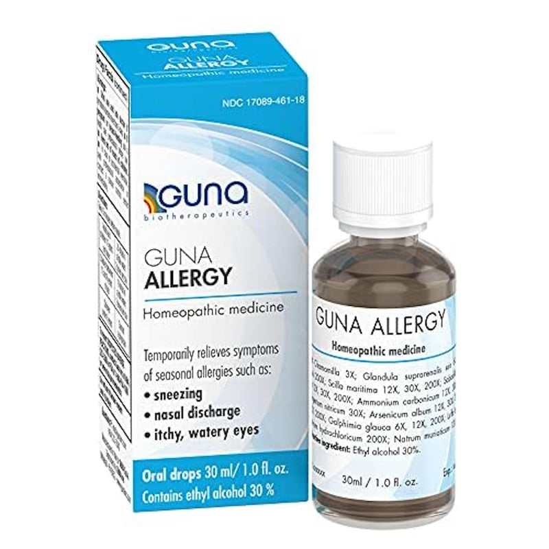 Guna Allergy Homeopathic Natural Allergy Relief Histaminum hydrochloricum 200X, Multi Symptom Non-Drowsy, Homeopathic Decongestant & Allergy Medicine – 30 ML