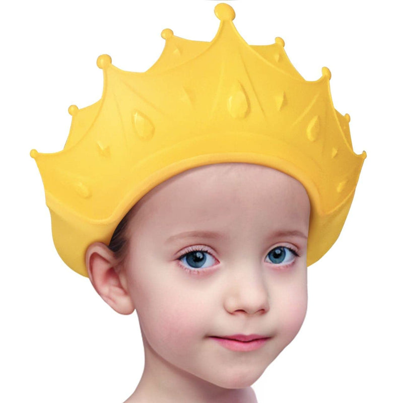 [Australia] - Baby Shower Cap Waterproof Shampoo hat for Children Toddler Girls Boys Protect ears eyes.Adjustable Silicone Bathing Crown. 