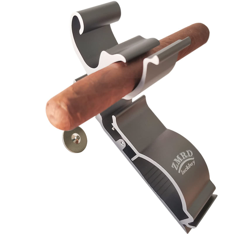 [Australia] - Cigar Holder, Durable Cigar Clip, Cigar Accessories， single cigar holder cigar holders for men cigar holders Cigar Stand Can Hold 30-60 Rings Cigars,Cigar For Men/Golfer 1 pc (grey) 