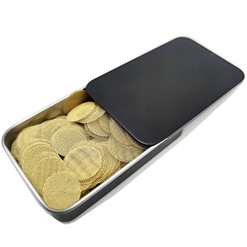 [Australia] - 200 Pieces Brass 3/4 Pipe Screens, 100% Brass 0.75 Inch Screens, Metal Screen with Black Storage Box 