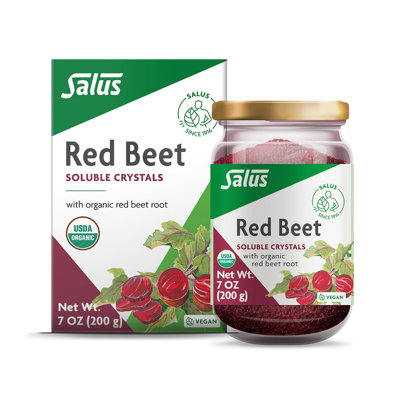 [Australia] - Floradix Salus Red Beet Crystals - Organic Nutritional Beet Root Powder Mix - Superfood Powder Supplement with Vitamin C, Folate, Magnesium & Potassium - 7 Oz 