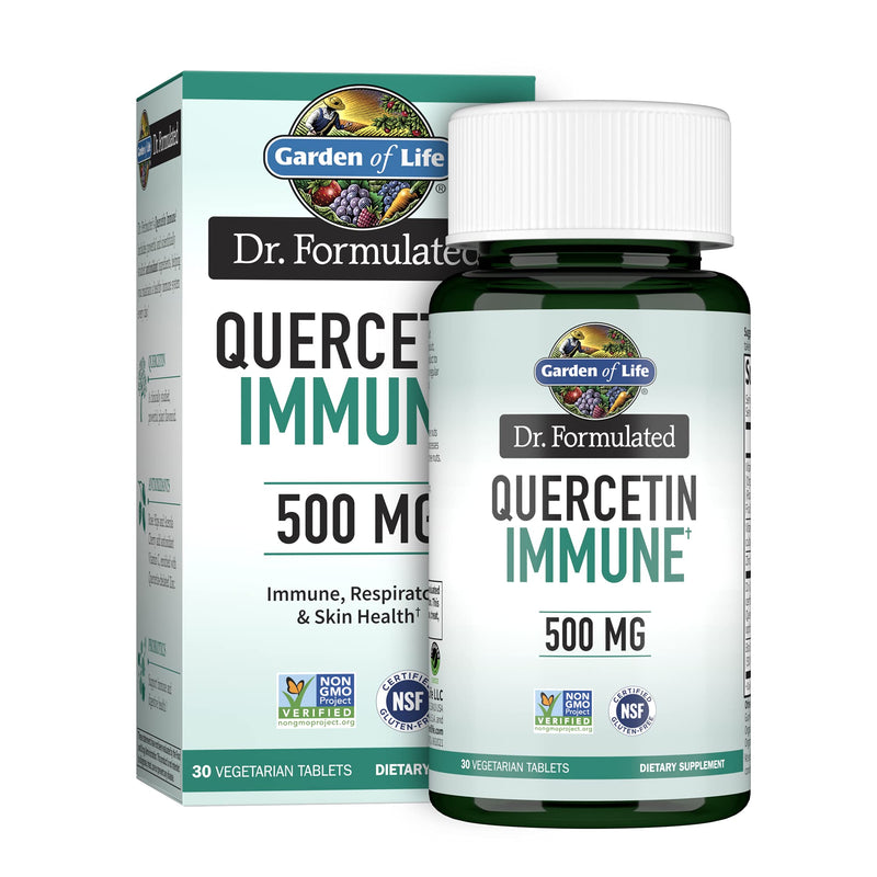 [Australia] - Garden of Life Quercetin Once Daily Immune System Support Supplement with Vitamin C, D & Probiotics – Dr Formulated – Immune Health, Respiratory Health, Skin Health, Gluten Free, Non GMO – 30 tablets 