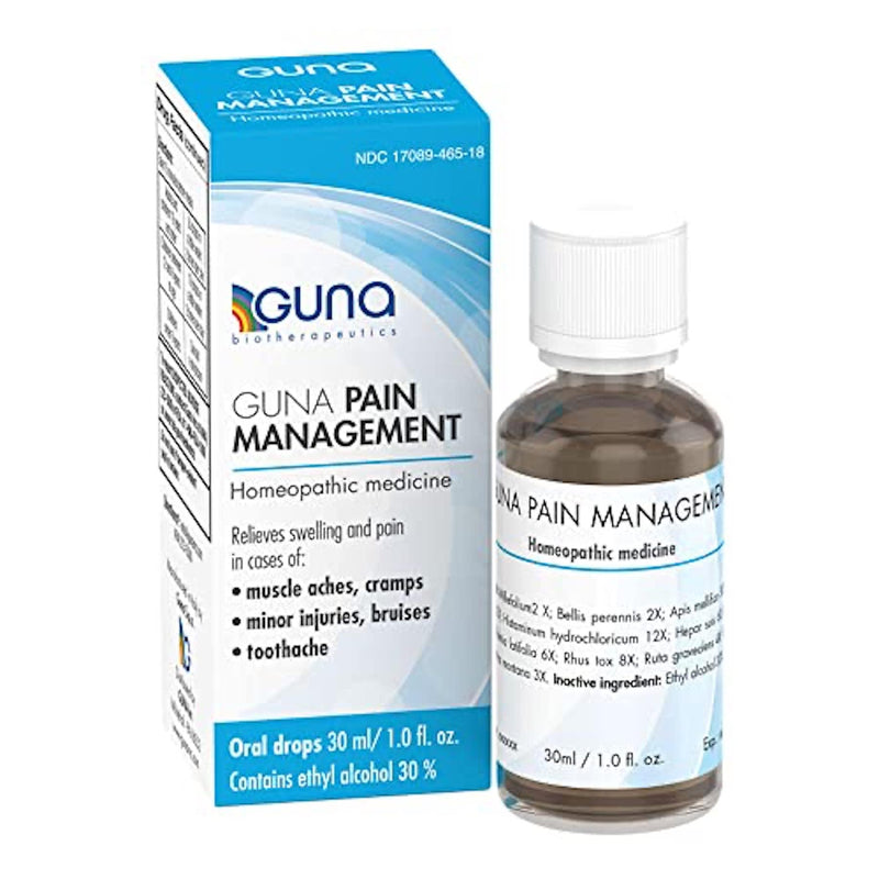 Guna Pain Management Relieves Muscle Pain, Muscle Soreness, Joint Pain, Swelling from Injuries & Bruises - 1 Ounce