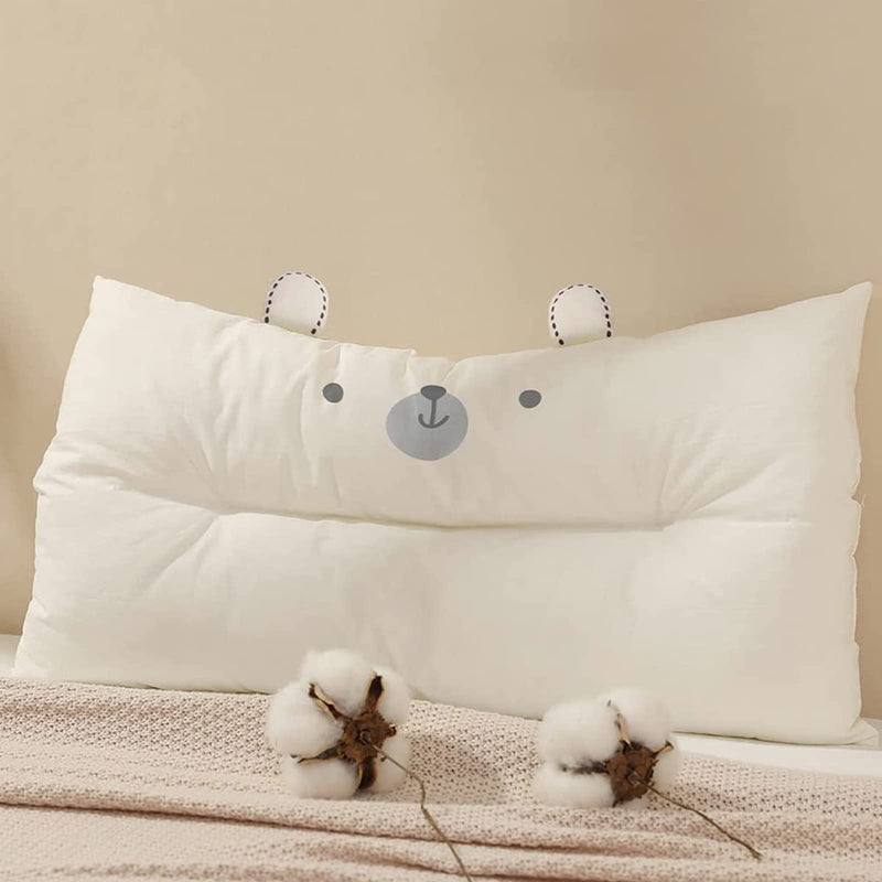 [Australia] - Toddler Pillow, 20X12inches Machine Washable Soft Hypoallergenic Kids Pillows,100% Cotton Pillowcase Child Cute Animal Perfect Toddler Pillows for Sleeping 2 Year Old (Bear) Bear 