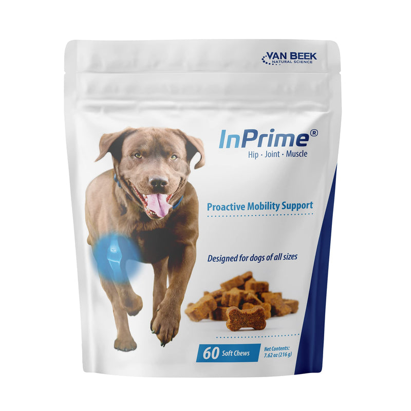 InPrime Canine - Natural Joint Support for Dogs - Helps Maintain Normal Joint Mobility & Function - Supports Hip and Joint for Dogs - Palatable Dog Joint Care - (60 Count) - PawsPlanet Australia