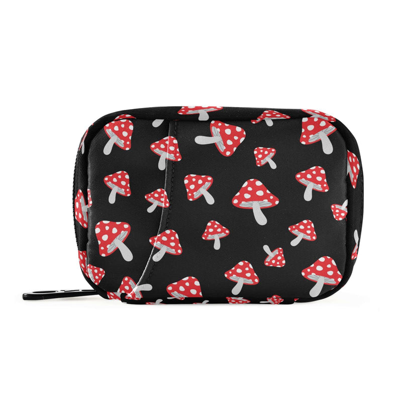 Cute Mushroom Pill Case, Portable Weekly Pill Box Bag Container 7 Days Pill Organizer Vitamin Supplement Holder with Zipper for Travel Family Business