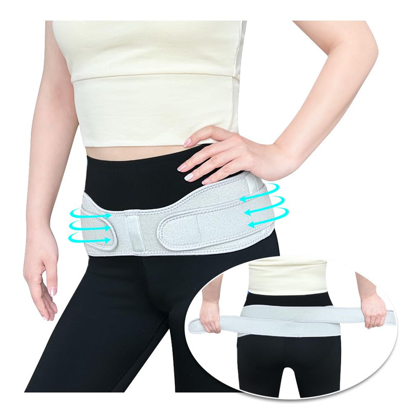 Zelen Si Joint Hip Belt for Women Men, Sacroiliac Belt, Sciatica Nerve Pain Relief Si Joint Band, Anterior Pelvic Tilt Corrector Hip Support Brace for Lower Back Pain
